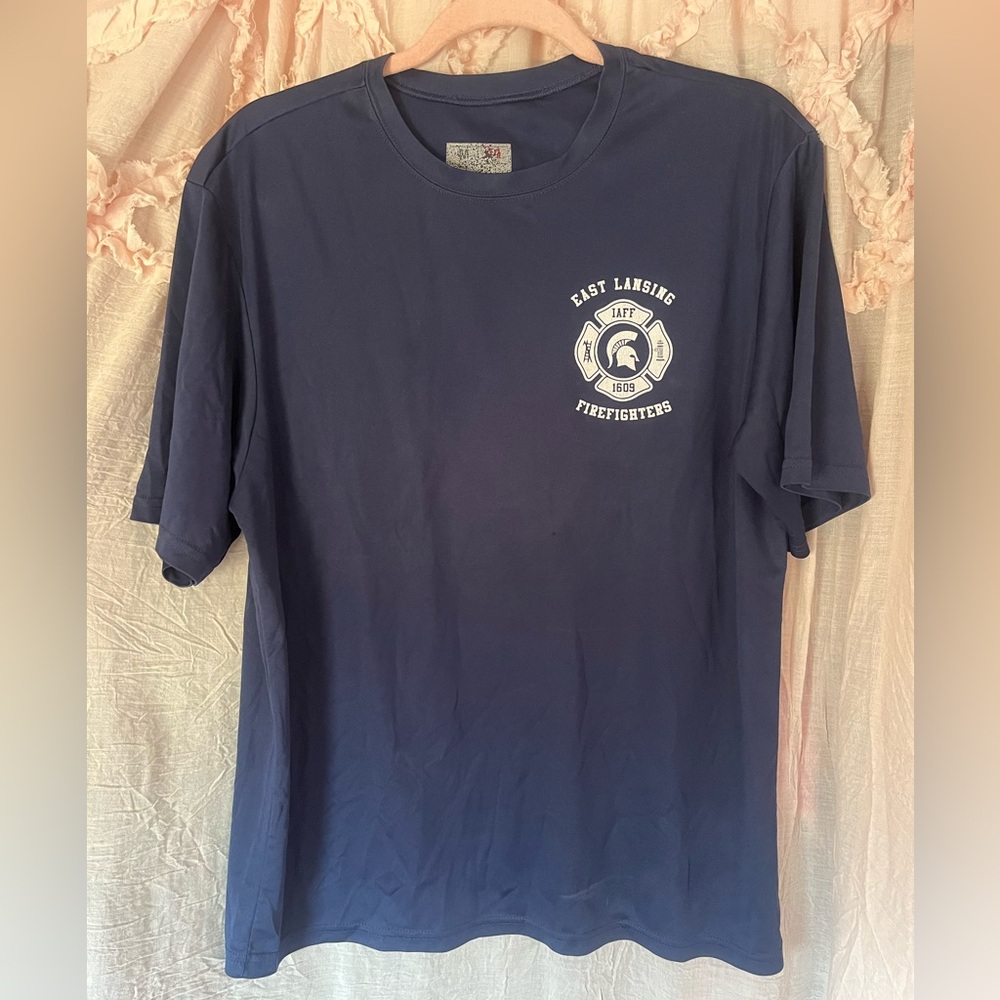 East Lansing Firefighters Navy Short-Sleeve Crew Neck T-Shirt